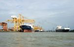 Container Terminal In The Port Stock Photo