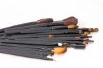 Make Up Brushes Set Stock Photo