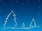 Simple Line Christmas Background Stock Photo