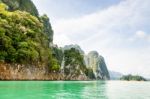 Beautiful Island And Green Lake ( Guilin Of Thailand ) Stock Photo