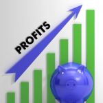 Raising Profits Chart Showing Business Success Stock Photo