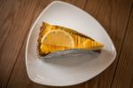 Lemon Cheese Pie Stock Photo