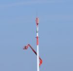 Relay Antenna Installation Stock Photo