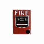 Fire Alarm On White Background Stock Photo