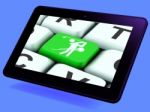 Golf Key Tablet Means Golfer Club Or Golfing Stock Photo