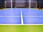 Badminton Court Stock Photo