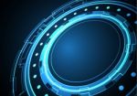 Technology Cyber Abstract Circle Background Stock Photo