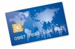 Blue Credit Card Stock Photo