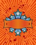 Star Banner Orange Stock Photo