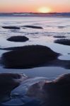 Beautiful Beach In Sagres Stock Photo