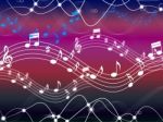 Music Background Shows Musical Song And Harmony
 Stock Photo