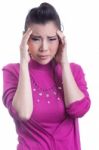 Woman With Headache Stock Photo