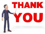 Thank You Represents Business Person And Businessman 3d Renderin Stock Photo