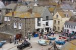 A View Of Port Isaac In Cornwal Stock Photo