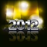 2012 In Dark Background Stock Photo