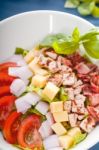 Fresh Caesar Salad Stock Photo