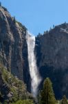 Waterfall In Yosemite Stock Photo