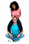 Playful Couple Having Fun Stock Photo