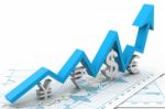 Financial Growth Graph Stock Photo