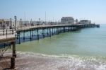 Worthing, West Sussex/uk - April 20 : View Of Worthing Pier In W Stock Photo