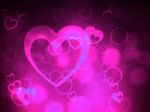 Bokeh Heart Represents Valentines Day And Backgrounds Stock Photo