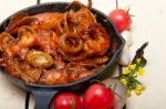 Fresh Seafoos Stew On An Iron Skillet Stock Photo