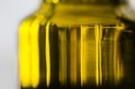 Abstract View Of A Bottle Of Olive Oil Stock Photo