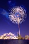 Seoul International Fireworks Festival In Korea Stock Photo