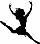 Silhouette Ballerina Stock Photo