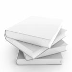 3d Blank Book Cover White Background Stock Photo