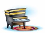 Cartoon  Illustration Interior Music Room With Separated Layers Stock Photo