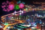 Firework Festival At Gwangan Bridge In Busan,south Korea Stock Photo