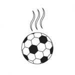 Soccer Ball Sport Thin Line Flat Design Icon  Illustration Stock Photo