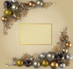 Christmas Bubble Frame Stock Photo