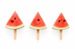 Watermelon Popsicle Yummy Fresh Summer Fruit Sweet Stock Photo