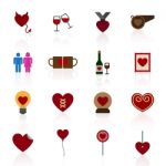 Valentine Icon Set  Illustration Stock Photo