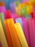 Colorful Of Many Straw Horizontal Stock Photo