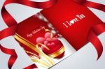 Red Love Heart, Valentines Day Concept Stock Photo