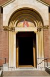 Door   In Italy  Lombardy   Column  The Milano Wings Stock Photo