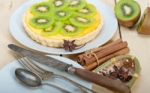 Kiwi  Pie Tart And Spices Stock Photo