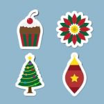 Christmas Icon Set Stock Photo