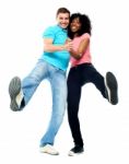 Dancing Couple Having Fun Stock Photo