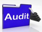 Audit Files Represents Inspection Organized And Organize Stock Photo