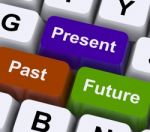 Past Present And Future Keys Stock Photo