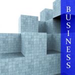 Business Blocks Design Means Building Activity And Construction Stock Photo