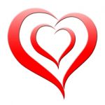 Background Heart Shows Valentine's Day And Abstract Stock Photo