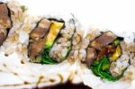 Fresh Sushi Choice Combination Assortment Selection Stock Photo