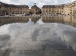 Miroir D'eau At Place De La Bourse In Bordeaux Stock Photo