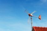 Wind Power Generator On House Stock Photo