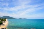 High Angle View Of Lamai Beach Stock Photo